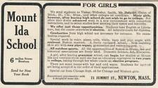 Magazine Ad - 1917 - Mount Ida for Girls - Newton, MA picture