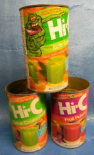 3 RARE VINTAGE HI-C GHOSTBUSTERS GREEN SLIME ECTO COOLER COCA-COLA 46oz CANS picture
