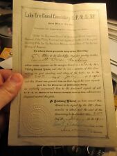 1922 LAKE ERIE GRAND CONSITORY S P R S 32 DEGREE MASONS CERTIFICATE DOCUMENT BBA picture