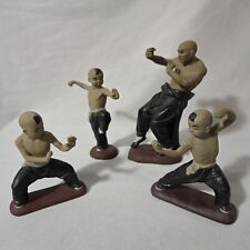 Vintage Chinese Kung Fu Shaolin Monk Mudman Martial Arts Figurines (4 Total) picture