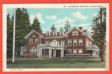 VINTAGE Postcard c. 1940s Governor's Mansion, Olympia Washington Linen Unposted picture