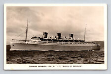 RPPC Queen of Bermuda Ocean Liner Furness Bermuda Line Paquebot Cancel Postcard picture