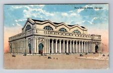 Chicago IL-Illinois, New Union Station, Antique, Vintage Souvenir Postcard picture