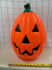 Vintage Halloween Pumpkin Jack-O-Lantern Light Up Blow Mold - Orange picture