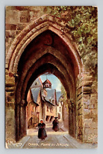 Postcard Dinan Porte Du Jerzual France a/s Long, Tuck Oilette M15 picture