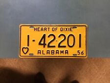 alabama license plate 1956 picture