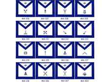 Masonic Blue Lodge Officer Aprons Embroidered - SET OF 13 picture