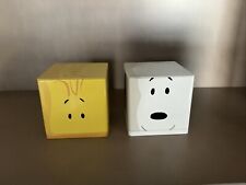 Hallmark Peanuts Snoopy, Woodstock Collectible Cubeez Container Tin Boxes picture