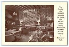 The Powers Hotel New Lounge English Grill Rochester New York NY Vintage Postcard picture