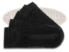 Case xx 5-Pack Large Black Suede Leather Pouches for Pocket Knife Knives 9068 picture