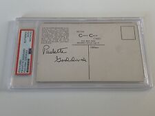 Paulette Goddard Actress Modern Times Signed Autograph Postcard PSA DNA j2f1c picture