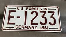 US Forces in Germany 1961 License Plate picture