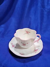Vintage Shelley Bone China Teacup And Saucer England  Pink Rose  picture