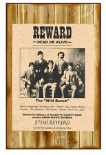 Tin Sign The Real Butch Cassidy & Sundance Kid Wanted Poster Reward picture