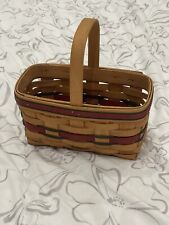 Longaberger 1994 Navy/Red Basket 5.5x9.25” (Not Including Handle) picture