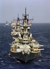US NAVY USN BATTLESHIP USS NEW JERSEY (BB-62) 8X12 PHOTOGRAPH picture