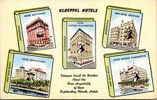 Linen Postcard Kloeppel Hotel Chain West Palm Beach Jacksonville Florida picture