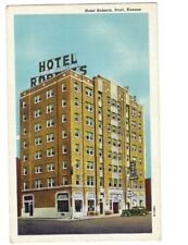Postcard - Hotel Roberts - Pratt Kansas KS - c1940 picture