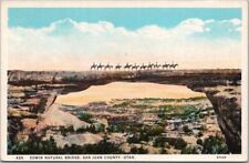 1930s Natural Bridges Natl Monument, Utah Postcard EDWIN NATURAL BRIDGE Owachomo picture