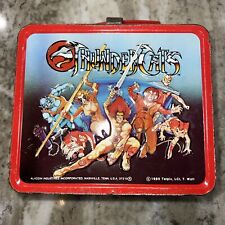 1985 Aladdin Thundercats Metal Lunch Box w/ Thermos Vintage Lunchbox picture