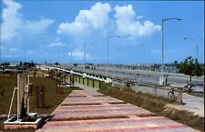 Merdeka Bridge ~ Singapore ~ Nicholl Highway ~ 1950s or 1960s postcard picture