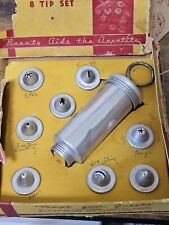 VINTAGE ROYAL INDUSTRIES Aluminum Cake Decorator with 8 Tips  picture