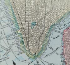 Vintage 1904 NEW YORK CITY NY Map 14