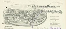 1907 Columbus OH Brick & Terra Cotta Co Illustrated Letterhead Union Furnace  picture