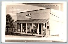 RPPC   Santa Claus Indiana  Gas Pump  Post Office Real Photo Postcard  1950 picture