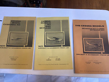 Vintage Cessna 1970 Aircraft and Accessory Price Lists Three Brochures picture