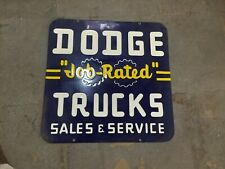 Porcelain Dodge Trucks Enamel Sign Size 24