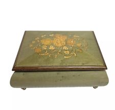 Swiss Reuge Music Box Lacquered Inlay Sage Green Dance Of The Sugarplum Fairy picture