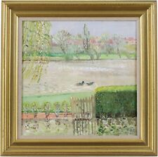 River Thames Chiswick Mall Oil Painting by Anthea Craigmyle (British, 1933-2016) picture