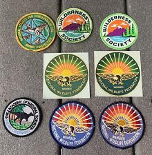 8 Patches Decals National Wildlife Federation Wilderness Society Animals Vintage picture