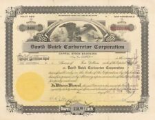 David Buick Carburetor Corp. Rubber Stamp Signature of D.D. Buick - Stock Certif picture