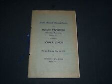 1941 HEALTH INSPECTORS 6TH ANNUAL DINNER DANCE - JOHN F. LYNCH - NJ - J 3984 picture