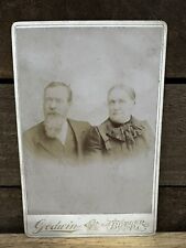 Antique Victorian Cabinet Card Of A Man & Woman By “Godwin” Butler, PA picture