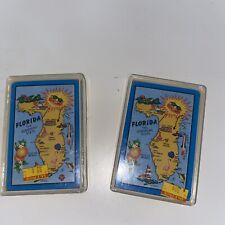 Vintage PLAYING CARDS Cards FLORIDA Sunshine State Souvenir Pre-Disney New picture
