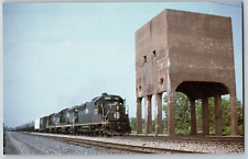 Effingham, IL - Illinois Central #2016 Loco - Railroad, Train - Vintage Postcard picture