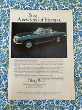 Vintage 1971 Triumph Stag Print Ad A New Kind Of Triumph picture