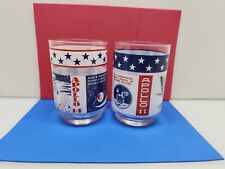 Vintage 1969 Set 2 Glasses - Space  NASA Moon  Apollo Space Missions 11 & 14  picture
