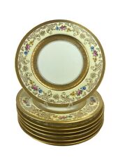 Vintage Edgerton Porcelain Plates with Floral Design and Gold Accent picture