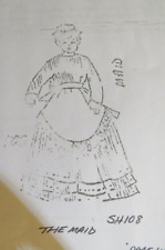 1:12 scale VINTAGE Doll Clothes pattern   U-PRINT     THE MAID   #108 picture