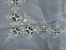 NEW Vintage Linen Gray Tablecloth Napkins 32