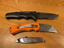 Vintage 3-pc Loc k-Blade Knife Set, GERBER Combo-Tip, GERBER Replaceable, OMEGA picture
