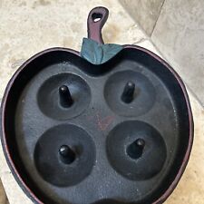 Vintage Cast Iron Apple Shaped Apple Baker Baking Pan Skillet Bakeware picture