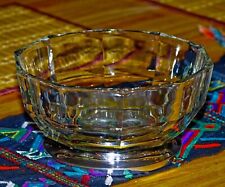 VINTAGE CRYSTAL LARGE BOWL Silver Plated Base Made in Italy MAGNIFICENT ART DECO picture