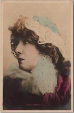 Vintage Actress SARAH BERNHARDT Postcard Tinted Photo / RPPC - French Card picture