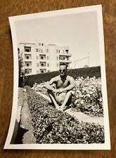 Vintage 1940s Handsome Man Swimsuit Bathing Suit Gay Interest Real Photo P9M16 picture