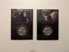 Harry Potter & the Chamber of SecretsLot X2 Authentic Coin Card Dobby And Potter picture